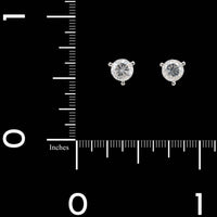 14K White Gold Estate Diamond Studs