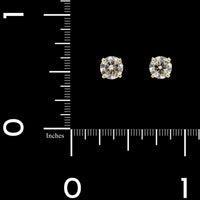 14K Yellow Gold Estate Diamond Stud Earrings