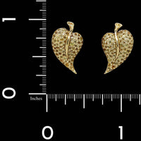 Alex Soldier 18K Yellow Gold Yellow Sapphire Leaf Earrings
