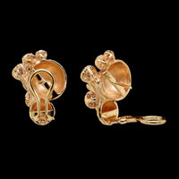 14K Yellow Gold Estate Diamond Earrings