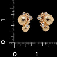 14K Yellow Gold Estate Diamond Earrings