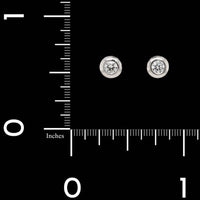 14K White Gold Estate Diamond Stud Earrings