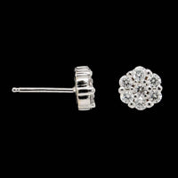 14K White Gold Estate Diamond Earrings