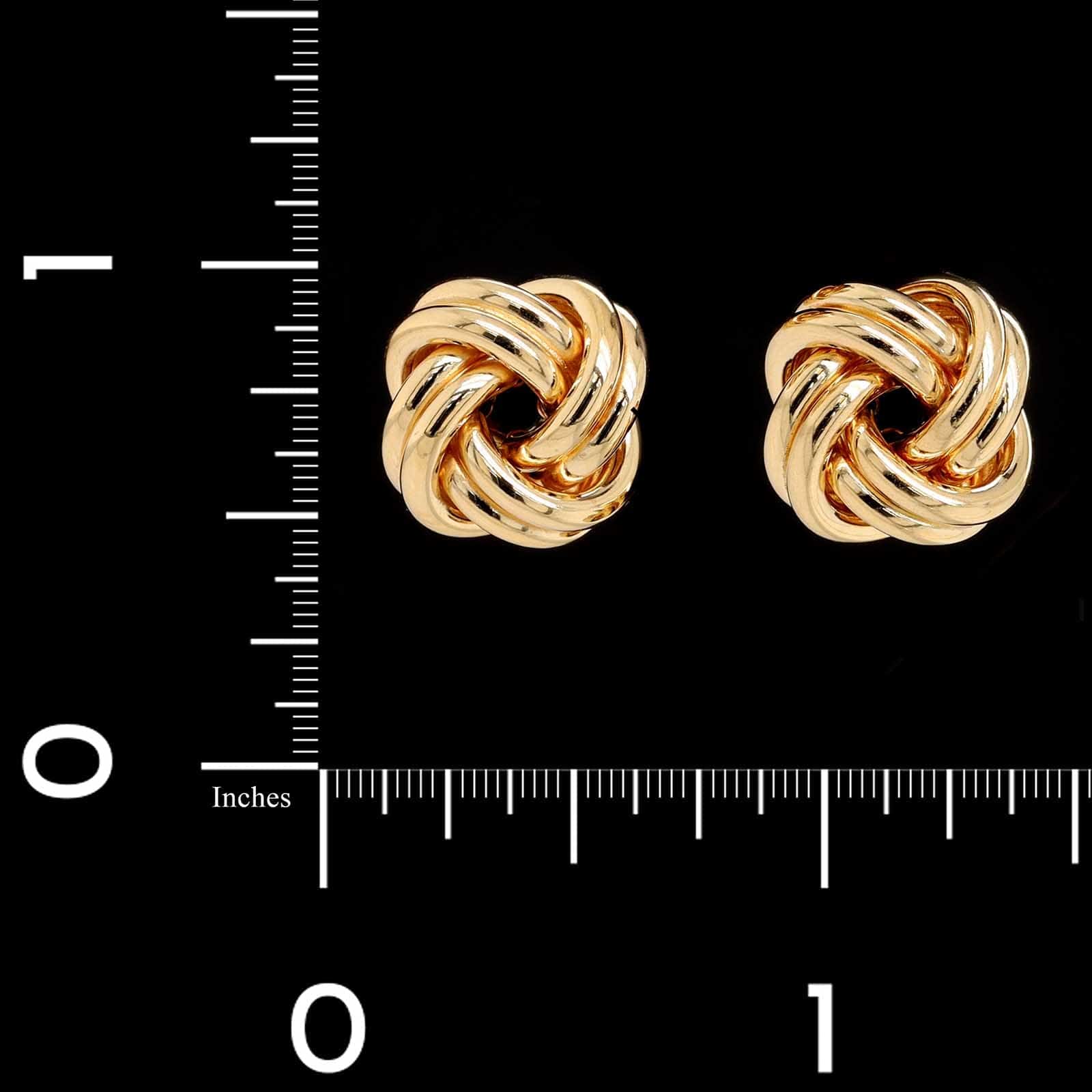 18K Yellow Gold Estate Knot Stud Earrings