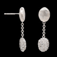 Marco Bicego 18K White Gold Estate Diamond Pave Sviglia Drop Earrings