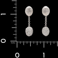 Marco Bicego 18K White Gold Estate Diamond Pave Sviglia Drop Earrings