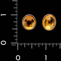 14K Yellow Gold Estate Citrine Stud Earrings