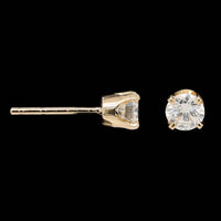 14K Yellow Gold Estate Diamond Stud Earrings