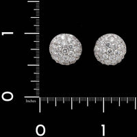 18K White Gold Estate Diamond Earrings