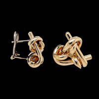 14K Yellow Gold Estate Knot Earrings