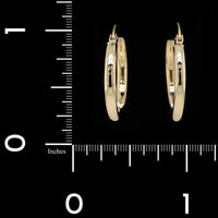 14K Yellow Gold Estate Hoop Earrings