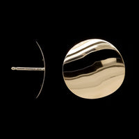 14K Yellow Gold Estate Disc Earrings