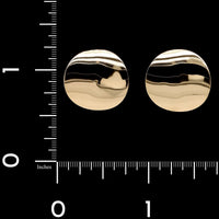 14K Yellow Gold Estate Disc Earrings