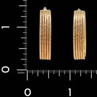 Roberto Coin 18K Yellow Gold Estate Oval Hoop Earrings