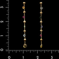 Marco Bicego 18K Yellow Estate Gold Paradise Mixed Gemstone Earrings