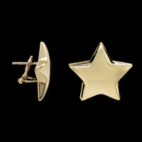 14K Yellow Gold Estate Star Earrings