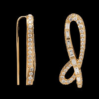 18K Yellow Gold Estate Diamond Earrings