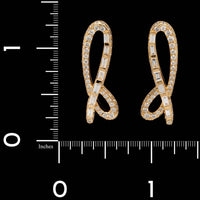 18K Yellow Gold Estate Diamond Earrings