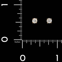 14K Yellow Gold Estate Diamond Stud Earrings