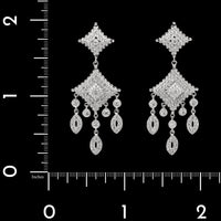 18K White Gold Estate Diamond Earrings
