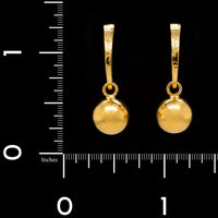 Gurhan 24K Yellow Gold Estate Earrings
