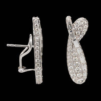 18K White Gold Estate Diamond Earrings