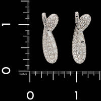 18K White Gold Estate Diamond Earrings