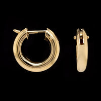 18K Yellow Gold Estate Hoop Earrings