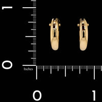 18K Yellow Gold Estate Hoop Earrings