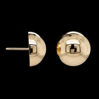14K Yellow Gold Estate Dome Stud Earrings