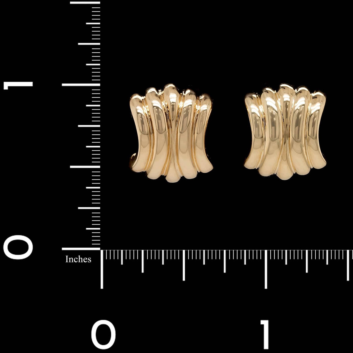 14K Yellow Gold Estate Ribbed Earrings – Long's Jewelers