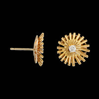 14K Yellow Gold Estate Diamond Earrings