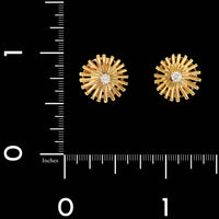 14K Yellow Gold Estate Diamond Earrings