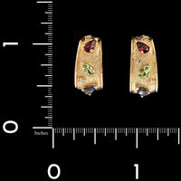 14K Yellow Gold Estate Gem-set Earrings