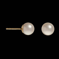 Mikimoto 18K Yellow Gold Estate Akoya Cultured Pearl Stud Earrings