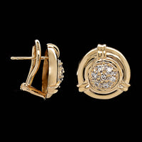 14K Yellow Gold Estate Diamond Earrings