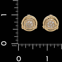 14K Yellow Gold Estate Diamond Earrings