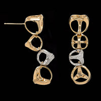 Di Modolo 18K Two-tone Gold Estate Diamond Triadra Earrings