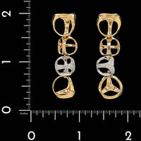 Di Modolo 18K Two-tone Gold Estate Diamond Triadra Earrings