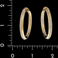 Paul Morelli 18K Yellow Gold Estate Ultimate Diamond Hoops