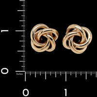 14K Yellow Gold Estate Knot Earrings