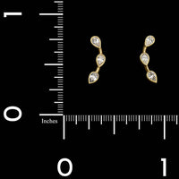 18K Yellow Gold Estate Diamond Earrings