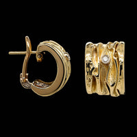 Misani 18K Yellow Gold Estate Diamond Earrings