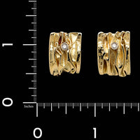 Misani 18K Yellow Gold Estate Diamond Earrings