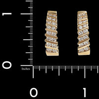 14K Yellow Gold Estate Diamond Earrings