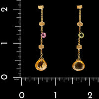 Marco Bicego 18K Yellow Gold Estate Paradise Gemstone Earrings