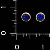 Marco Bicego 18K Yellow Gold Estate Lapis Jaipur Stud Earrings
