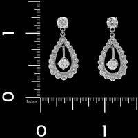 14K White Gold Estate Diamond Earrings