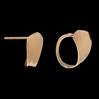 14K Yellow Gold Estate Swirl Earrings