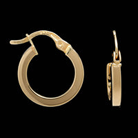 14K Yellow Gold Estate Hoop Earrings